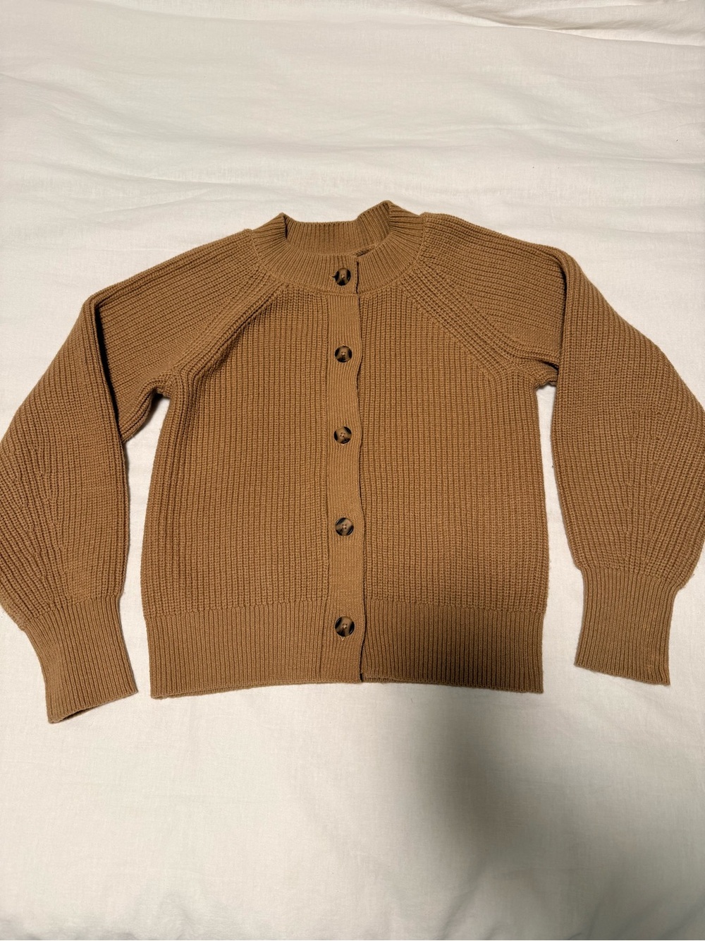Banana Republic Chestnut Brown Rib-Knit Button Cardigan